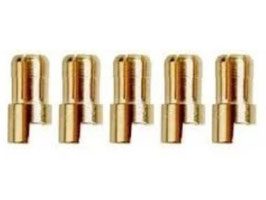 6,0 mm  Goldkontakt  Stecker (1 Paar)