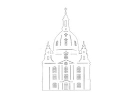 "Dresdner Frauenkirche" Fensterbild