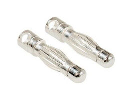 4,0 mm  Silber universal  Stecker  (1 Paar)