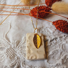 Pendentif Rectangle et Pampille diamantée