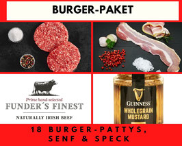 Burger-Paket: 18 x 200 g Pattys mit Speck und Senf