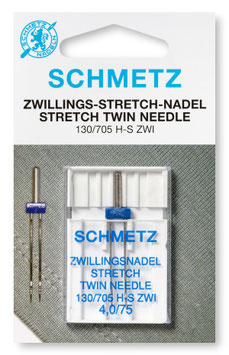 Dubbele stretchnaald  Naaldsysteem: 130/705 HS ZWI