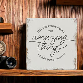 Dekoschild "Amazing things"