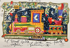 Francesco Musante - Il treno della sera cm 17,5x25 bianco