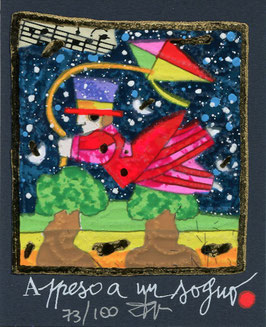 Francesco Musante - Appeso a un sogno - cm 8x10 blu