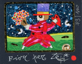 Francesco Musante - Fiori per te - cm 8x10 blu