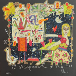 Francesco Musante - L'insegnante cm 20x20 nero