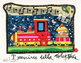 Francesco Musante - Trenino della dolcezza - cm 8x10 bianco