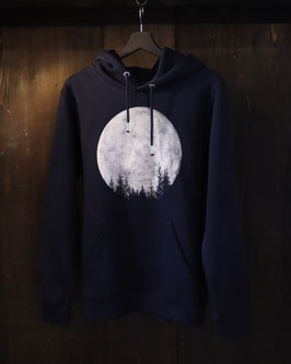 Vollmond | Hoodie | Dunkelblau-Meliert