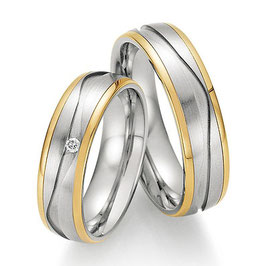 Ringen Staal Goud en Briljant CR-SG2