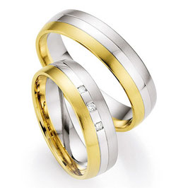 Ringen Bicolor goud en Briljant CR-HSD5