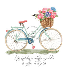 vélo et fleurs