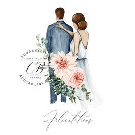 Félicitations couple de dos