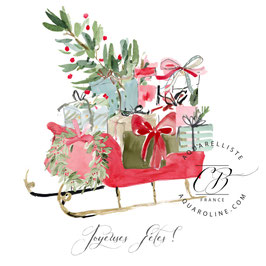 Traineau : Joyeuses fêtes