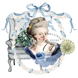 4 Sous verres Marie-Antoinette