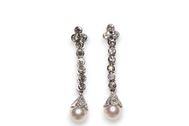 Diamant-Perlen-Ohrhänger