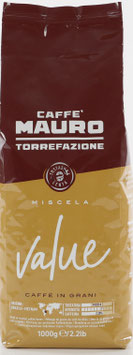 Caffé Mauro -  "Vending Value" 1 kg. in ganzen Bohnen