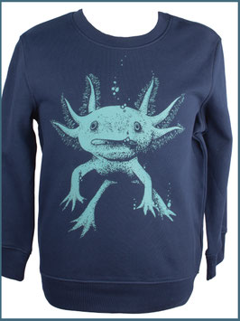 Kinderpullover Navyblau Axolotl