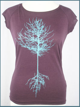 Aubergines Frauen Bambusshirt Baum