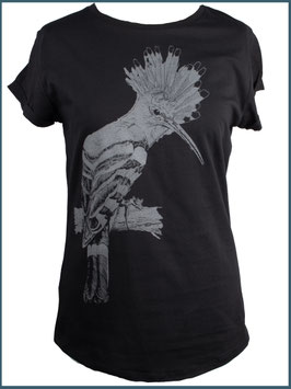 Schwarzes rollsleeve T-shirt Widerhopf