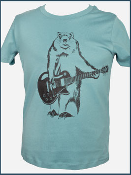 Kindershirt Biobaumwolle Jade, Murmel mit Gitarre