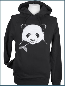Kapuzenpulli Panda, Schwarz