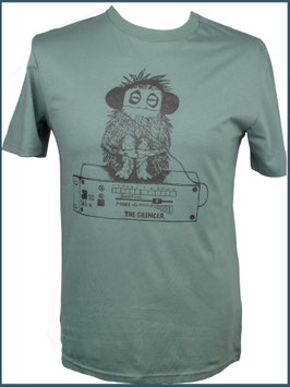 Graugrünes Herren Bio Baumwollshirt Silencer