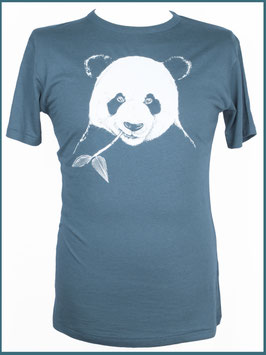 Denimblaues Herren Bambusshirt Panda