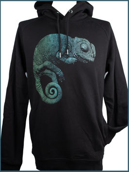 Kapuzenpulli Schwarz Chamäleon