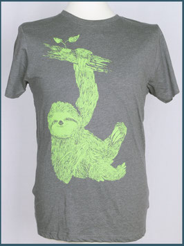 Graues Herren Recycle Shirt Faultier