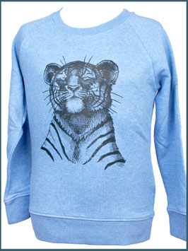 Kinderpullover Hellblau Tiger
