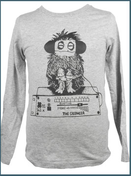 Kinder Langarmshirt Biobaumwolle hellgrau Silencer