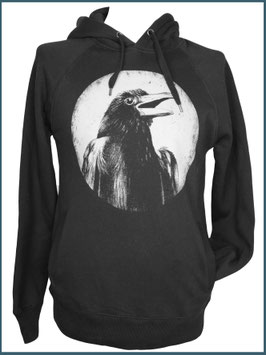 Kapuzenpulli Rabe, schwarz