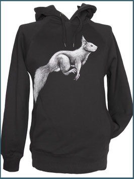 Kapuzenpulli Eichhörnchen, schwarz