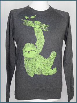 Recycle Dunkelgrau Unisex Pullover Faultier