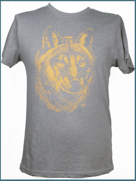 Graues Herren Recycle Shirt Wolf