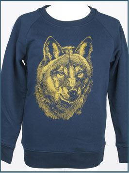 Kinderpullover Navyblau Wolf