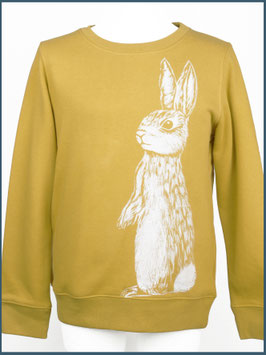 Kinderpullover senfgelb Hase