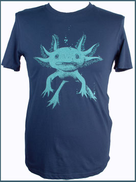 Navyblaues Herren Bio Baumwollshirt Axolotl