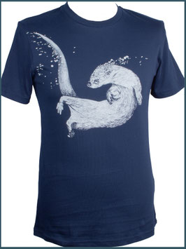Navyblaues Herren Bio Baumwollshirt Otter