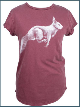 Rotes ausgewaschene rollsleeve Eichhörnchen