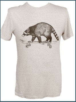 Hafermeliertes Herren Bio Baumwollshirt Skater