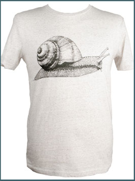 Hafermeliertes Herren Bio Baumwollshirt Schnecke
