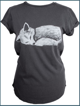 Schwarzes ausgewaschene rollsleeve Fuchs
