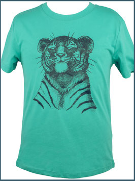 Kindershirt Biobaumwolle grün Tiger