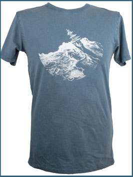 Blaues Herren Bio Baumwollshirt Schiff