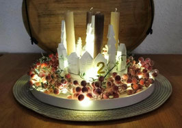 Adventskranz aus Keramikguss