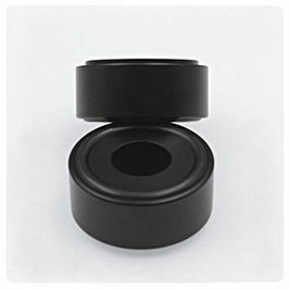 4x GERÄTEFÜßE 49x22 SCHWARZ MATT