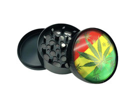 Alugrinder "Cannabisblatt" 3 teilig