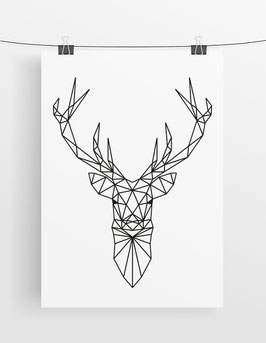 Laser-Print Hirsch oder Steinbock